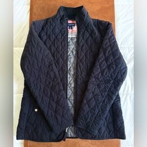 Lands’ End Navy / Plaid Quilted Jacket M